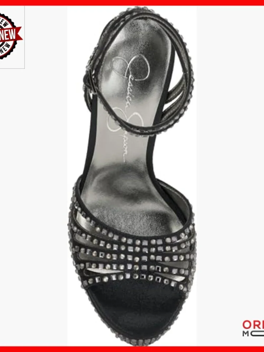 Platform Sandal with Double Ankle Strap and Caged Toe Detailing